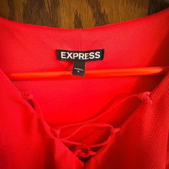 Red/Orange Ruffle Dress - Picture 5 of 9